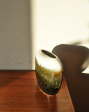 Danish multicoloured ceramic vase with glossy glazing