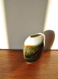 Danish multicoloured ceramic vase with glossy glazing