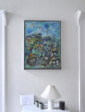 Contemporary Abstract Impressionism painting - The City at the Ocean II