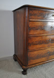 19th Century Danish Walnut Commode or Chest of Drawers Featuring Lions Paw Feet