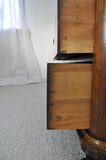 19th Century Danish Walnut Commode or Chest of Drawers Featuring Lions Paw Feet