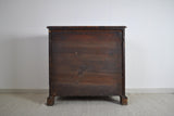 19th Century Danish Walnut Commode or Chest of Drawers Featuring Lions Paw Feet