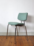 Danish side chair by Duba, chromed frame and new Upholstery