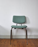 Danish side chair by Duba, chromed frame and new Upholstery