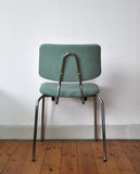 Danish side chair by Duba, chromed frame and new Upholstery