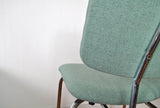 Danish side chair by Duba, chromed frame and new Upholstery