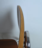 Danish dining chair by Duba, Teak and chromed steel