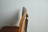 Danish dining chair by Duba, Teak and chromed steel