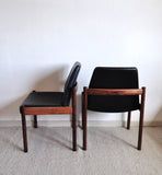 Rosewood & leather easy chair by Sven Ivar Dysthe for Dokka Møbler