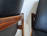 Rosewood & leather easy chair by Sven Ivar Dysthe for Dokka Møbler