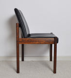 Rosewood & leather dining chair by Sven Ivar Dysthe for Dokka Møbler