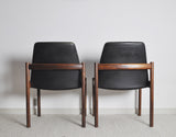 Rosewood & leather dining chair by Sven Ivar Dysthe for Dokka Møbler