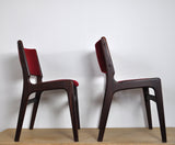 Set of Two Scandinavian Modern Dining Chairs in Solid Teak by Erik Buch