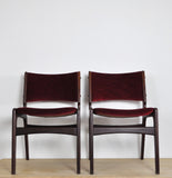 Set of Two Scandinavian Modern Dining Chairs in Solid Teak by Erik Buch