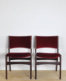 Set of Two Scandinavian Modern Dining Chairs in Solid Teak by Erik Buch