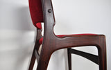 Set of Two Scandinavian Modern Dining Chairs in Solid Teak by Erik Buch