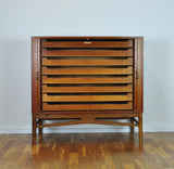 Danish Modern Teak Tambour File Cabinet, 1960s