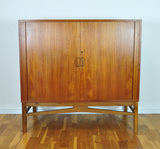 Danish Modern Teak Tambour File Cabinet, 1960s