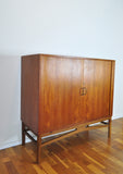 Danish Modern Teak Tambour File Cabinet, 1960s