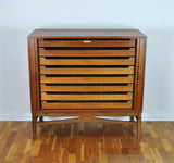 Danish Modern Teak Tambour File Cabinet, 1960s