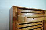 Danish Modern Teak Tambour File Cabinet, 1960s