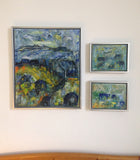 Danish contemporary  painting "Fisher town" by Mette Birckner