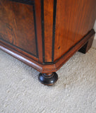 Antique Scandinavian Chest of Drawers in Walnut & Mahogany with Ebonized Details