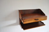 Danish Modern Wall Mounted Storage in teak and rosewood