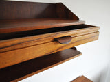 Danish Modern Wall Mounted Storage in teak and rosewood