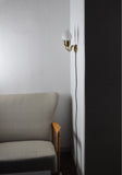 Fog & Mørup 2-Arm Brass and Opaline Glass Tulip Wall Lamp