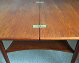 Danish Mid-Century Occasional Teak Folding Side Table by Børge Mogensen, 1950s