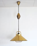 Patinated Brass Pendant by Frits Schlegel for Lyfa, Denmark