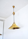 Patinated Brass Pendant by Frits Schlegel for Lyfa, Denmark