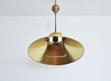 Patinated Brass Pendant by Frits Schlegel for Lyfa, Denmark