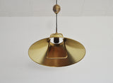 Patinated Brass Pendant by Frits Schlegel for Lyfa, Denmark