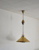 Patinated Brass Pendant by Frits Schlegel for Lyfa, Denmark