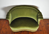 Danish Art Deco Sofa in Green Velvet, 1920s-1930s