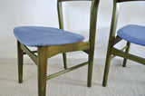 Danish Modern Dining Chair Stained in an Emerald Color, 1960s