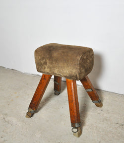 Vintage Gymnastic Pommel Horse Bench, circa 1940s