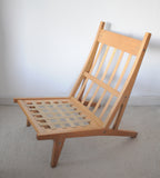 Loungechair made of oak designed in 1969 by Hans J. Wegner. Produced by Getama