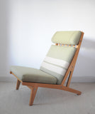 Loungechair made of oak designed in 1969 by Hans J. Wegner. Produced by Getama