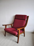 Hans Wegner Lounge Chair in stained oak, Getama Denmark, 1970s