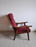 Hans Wegner Lounge Chair in stained oak, Getama Denmark, 1970s