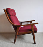 Hans Wegner Lounge Chair in stained oak, Getama Denmark, 1970s