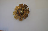 Large brass wall lamp by Svend Aage Holm Sørensen, the 60's in Denmark
