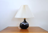 Dark Emerald Art Glass Lamp by Michael Bang for Holmegaard, 1970s