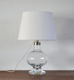 Clear Glass Table Lamp by Michael Bang, Holmegaard Glasværk, 1978