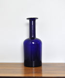 Scandinavian Modern Cobalt Blue Vase by Otto Brauer for Holmegaard Denmark 1960s
