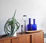 Scandinavian Modern Cobalt Blue Vase by Otto Brauer for Holmegaard Denmark 1960s