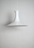 White Mouth Blown Opaline Glass Pendant for Holmegaard, Denmark, 1980s
